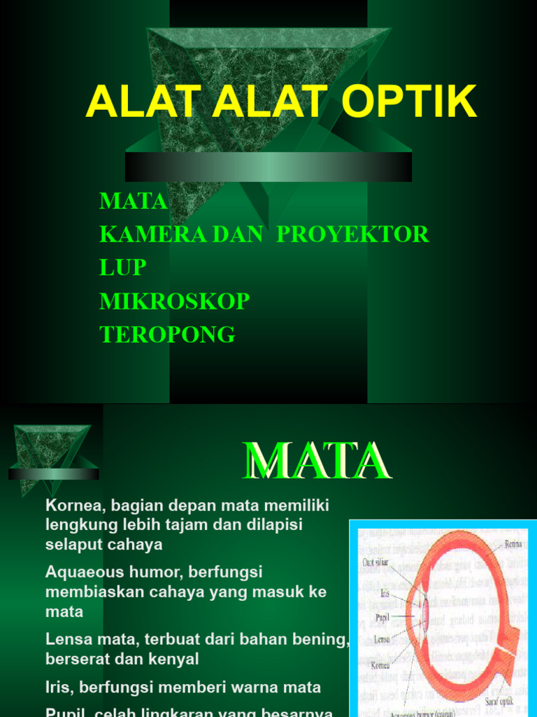 Alat Optik: Fungsi dan Jenisnya | PDF