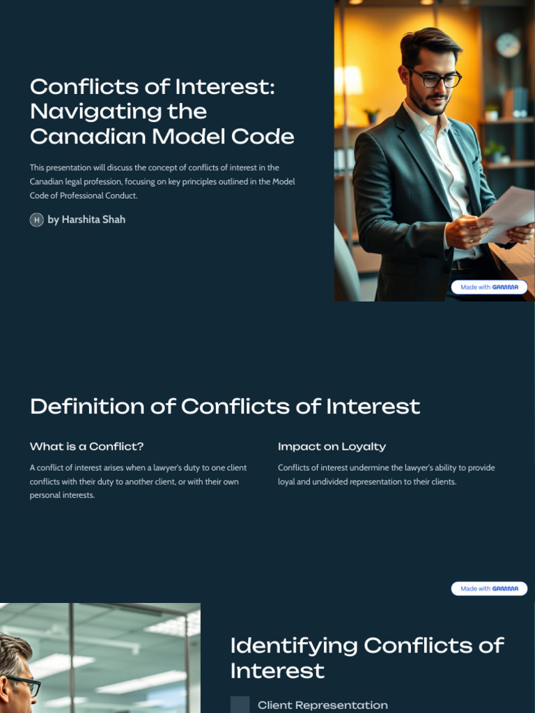 Conflicts of Interest in Canadian Law | PDF | Conflict Of Interest ...