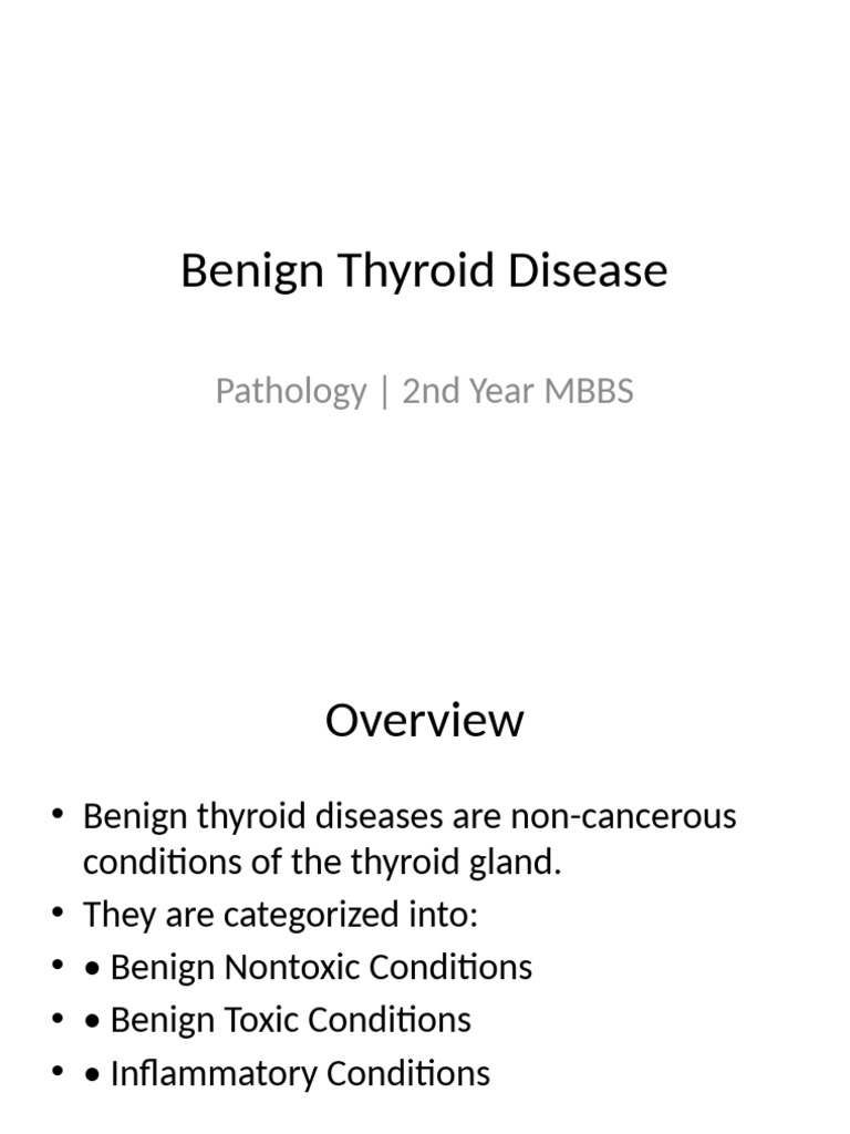 Understanding Benign Thyroid Diseases | PDF