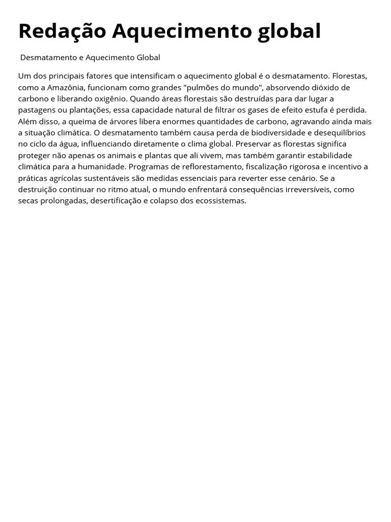 Aquecimento Global - Redação - 20250922 - 112704 - 0000 | PDF