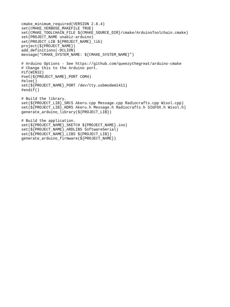 CMake Arduino Project Setup Guide | PDF