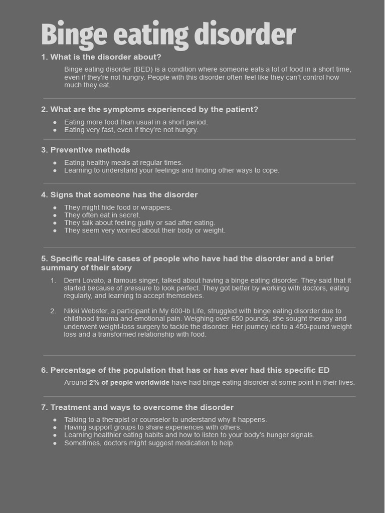 Understanding Binge Eating Disorder | PDF