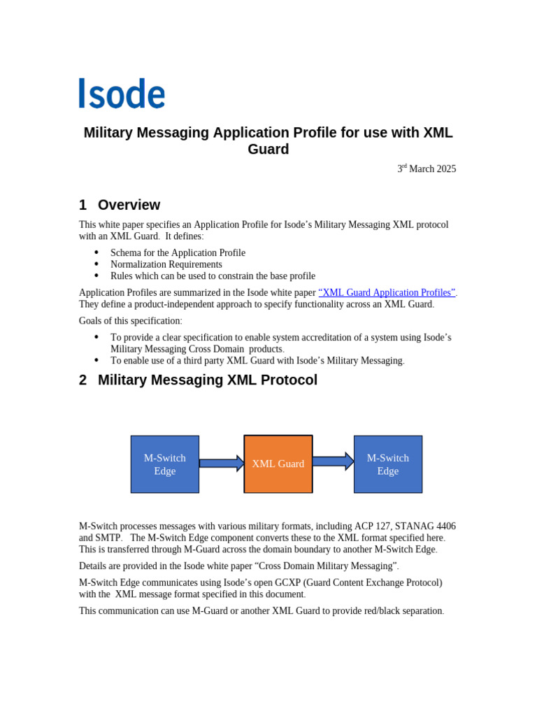 Military Messaging XML Guard Profile | PDF | Xml | Computer Data