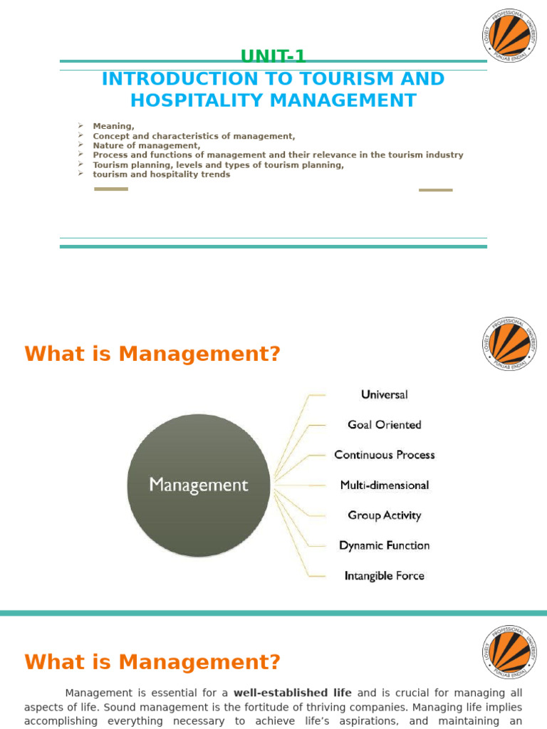 Introduction to Tourism Management Concepts | PDF | Tourism ...
