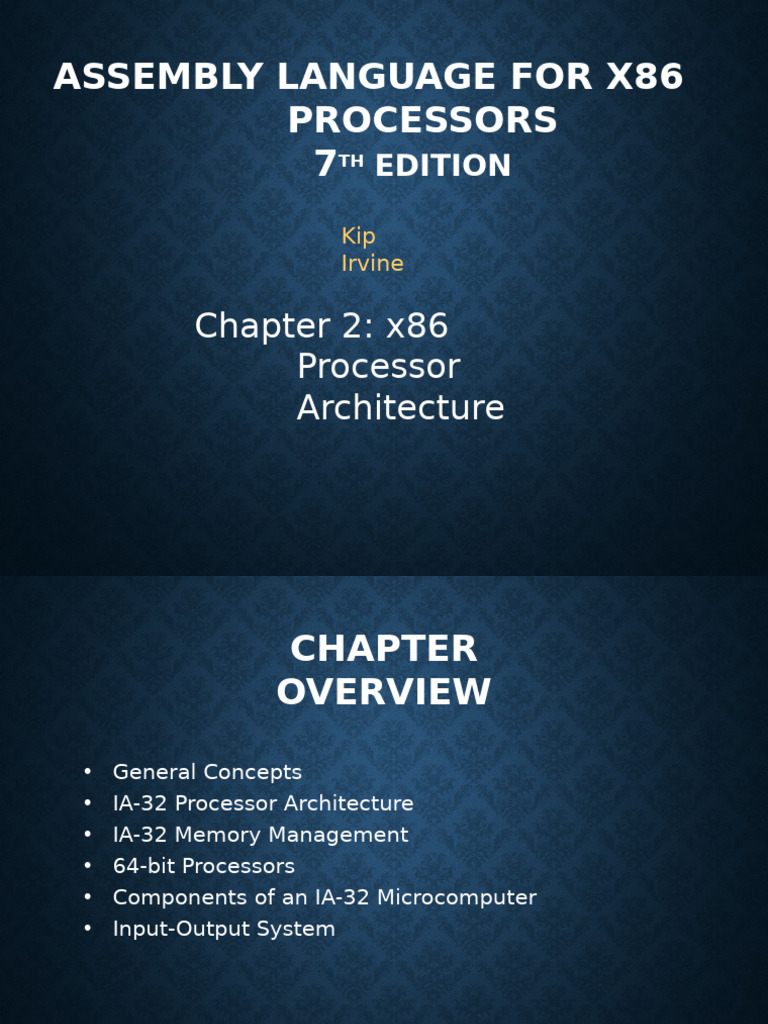 x86 Processor Architecture Overview | PDF | Central Processing Unit ...