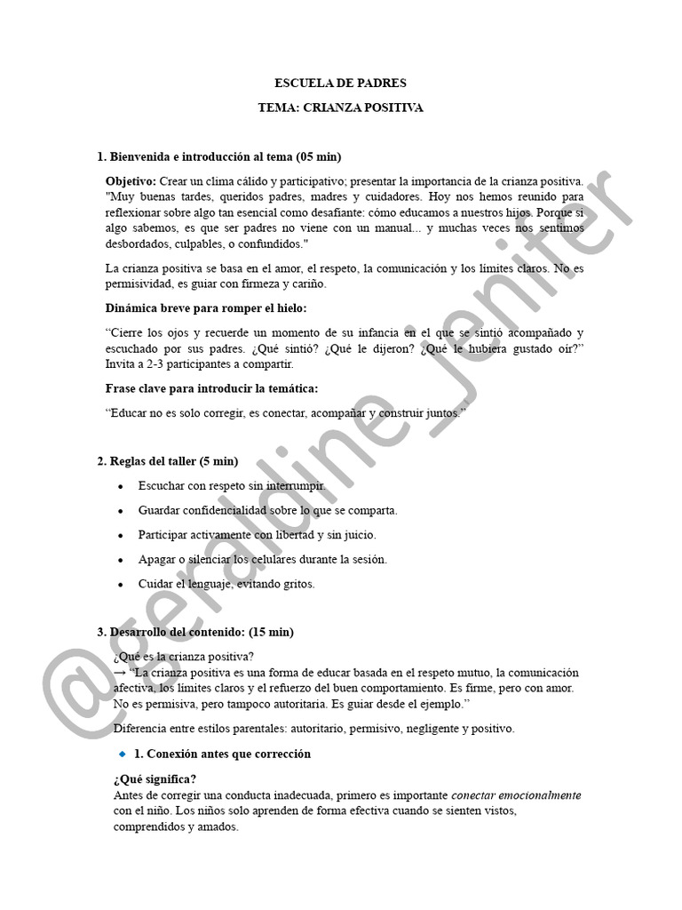 Crianza Positiva: Guía para Padres | PDF | Las emociones | Paternidad ...