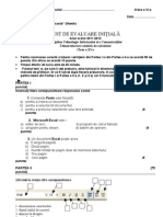 Test de Evaluare Initialclasa Xi - Tic