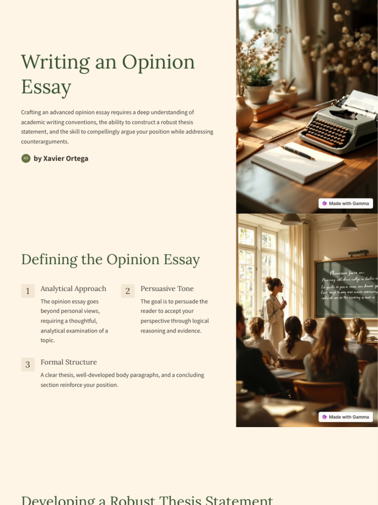 Writing An Opinion Essay | PDF | Essays | Argument