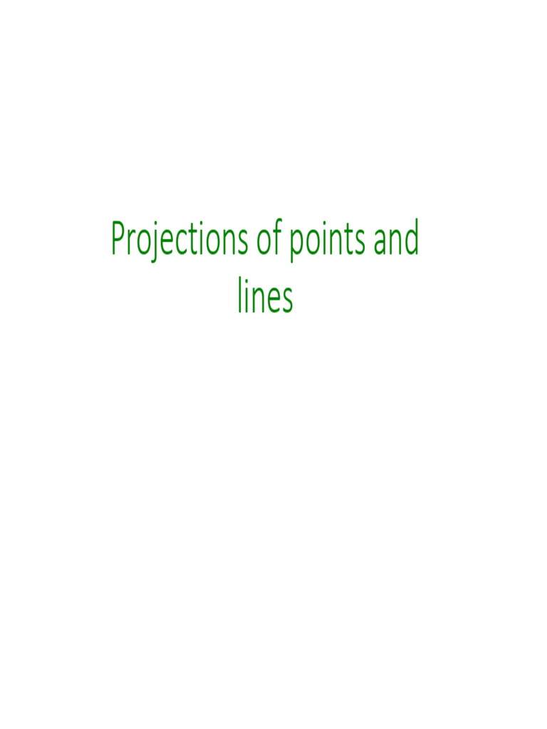 Orthographic Projections of Points and Lines | PDF | Cartesian ...