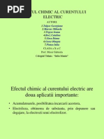 Efectul Chimic Al Curentului Electric