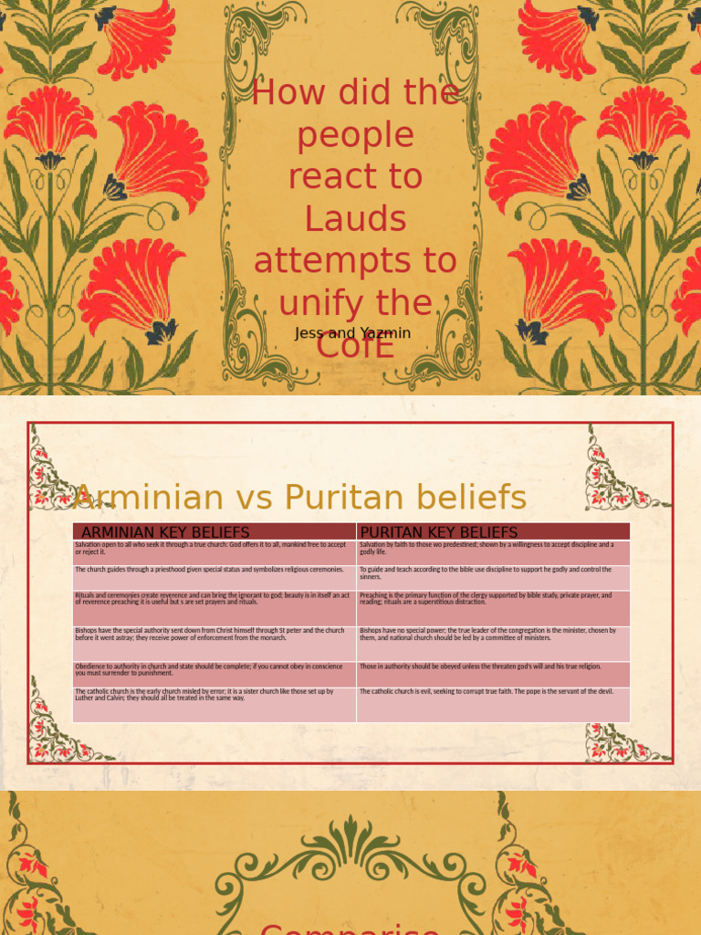 Laud Presentation | PDF | Puritans | Catholic Church