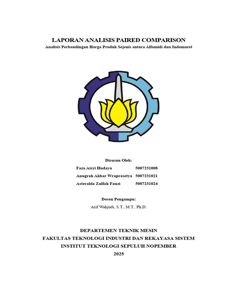 Laporan Analisis Paired Comparison | PDF