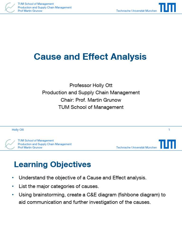 1-1 Cause and Effect Analysis | PDF | Causality | Business