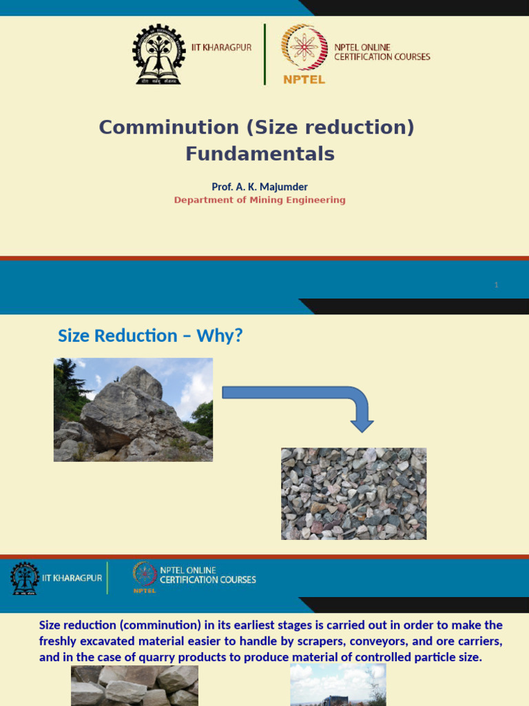 Comminution Techniques in Mining Engineering | PDF | Mill (Grinding ...