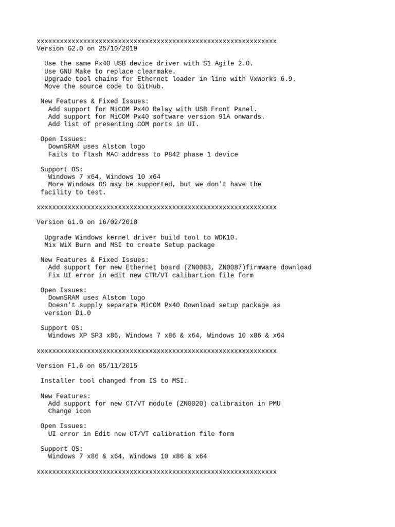 MiCOM Px40 Driver Updates and Issues | PDF