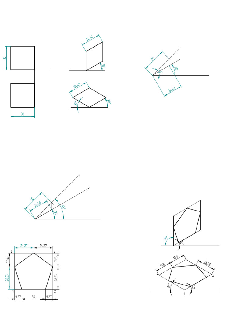 Iso Projections of Solid Combinations | PDF