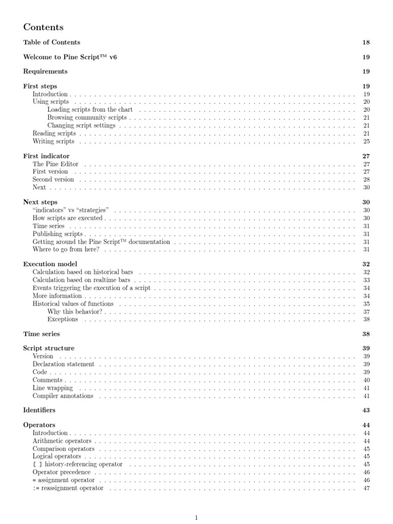 Pine Script™ v6 User Guide | PDF | Matrix (Mathematics) | Computer Science