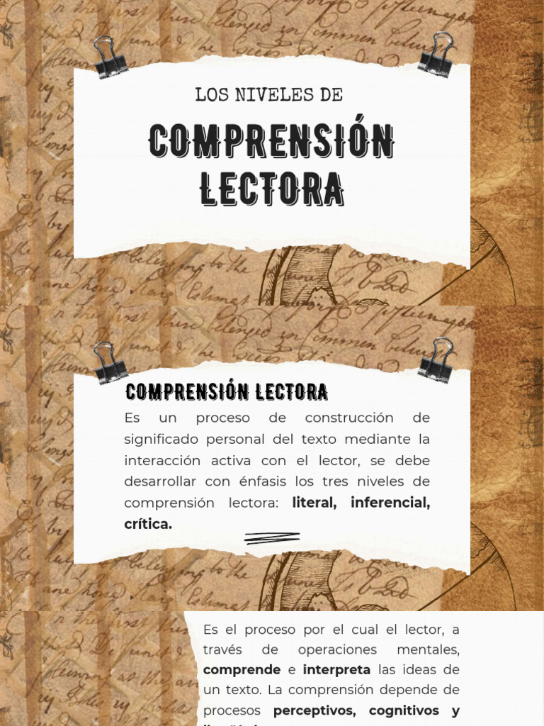Niveles de Comprensión Lectora | PDF | Comprensión lectora | Inferencia