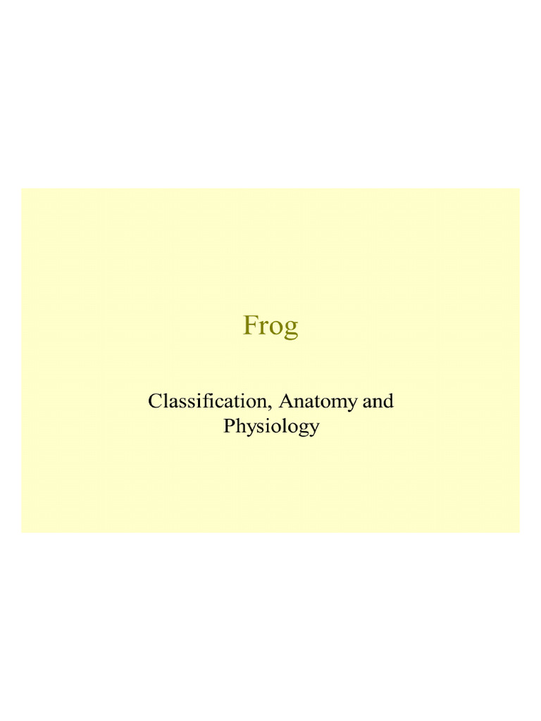 FROG NOTES (Teacher-Bennett) | PDF