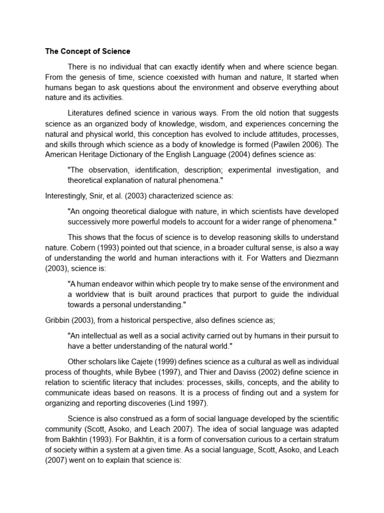 1 - 2025, August 5 - Week 2 - CHAPTER 1 LESSON 1 The Concept of Science ...