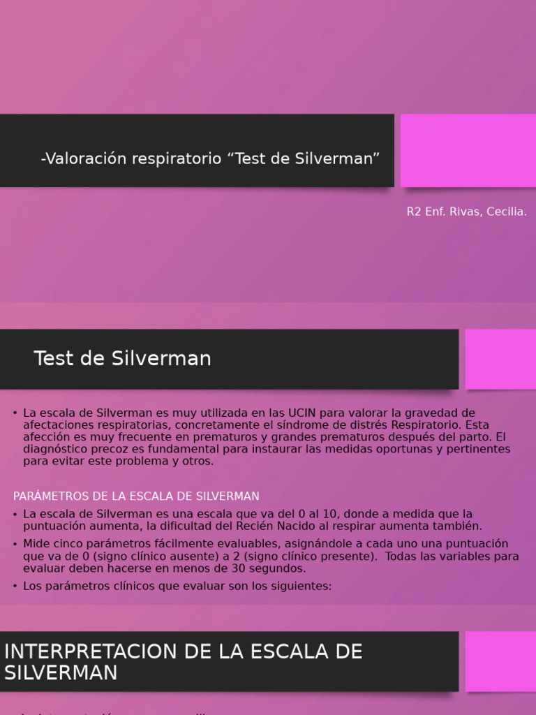 Test de Silverman: Evaluación Respiratoria | PDF | Sistema respiratorio ...