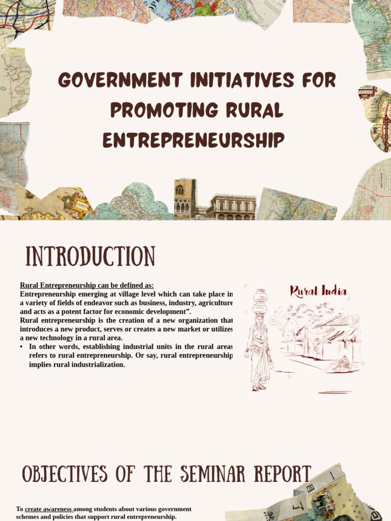 Government Support for Rural Entrepreneurship | PDF | Entrepreneurship ...