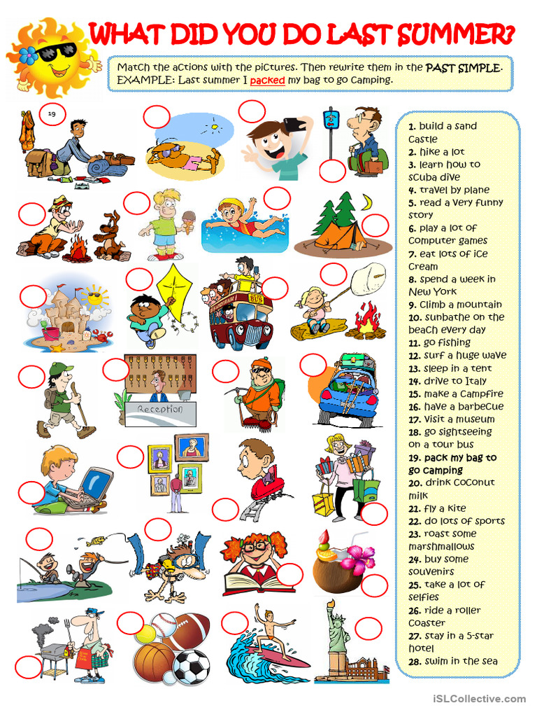 Fun Summer Activities in Past Simple | PDF | Chess Openings | Chess