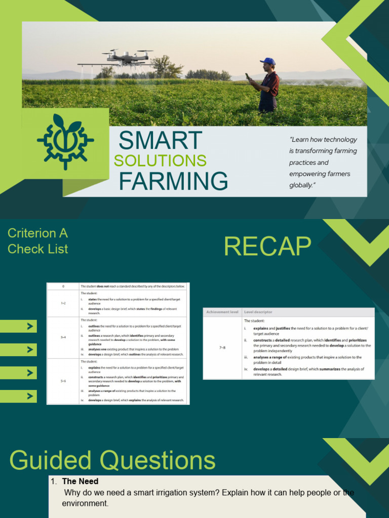 Smart Farming Solutions Overview | PDF | Agriculture | Natural Environment