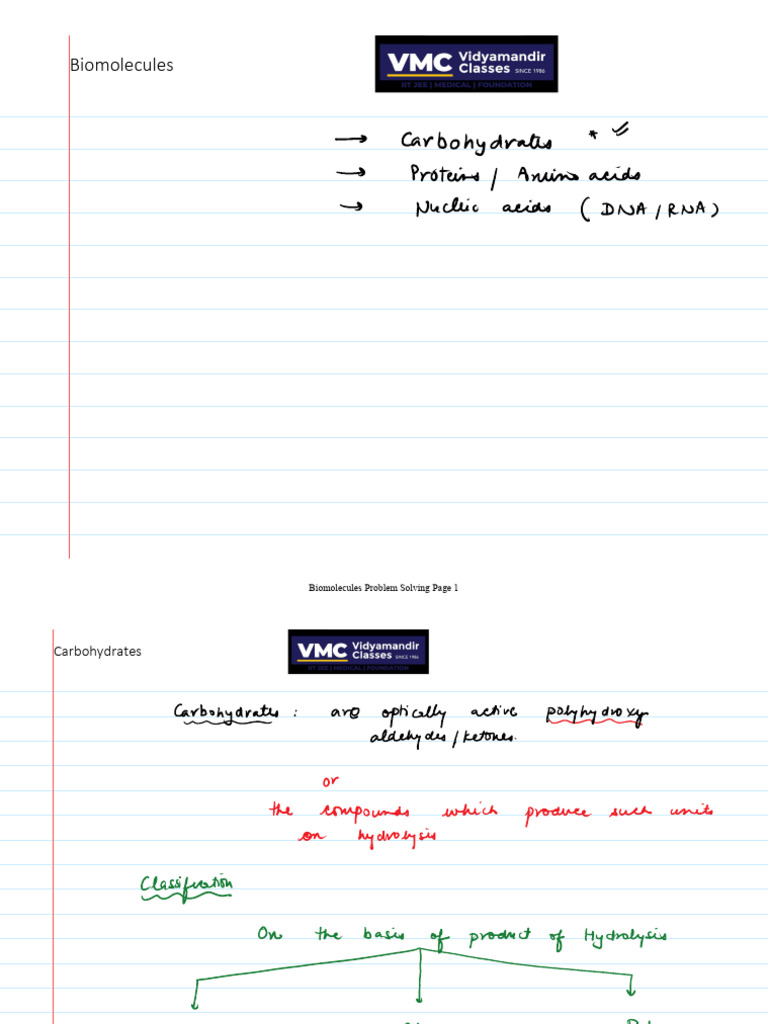 Biomolecules Problem Solving Guide | PDF | Biomolecules | Glucose