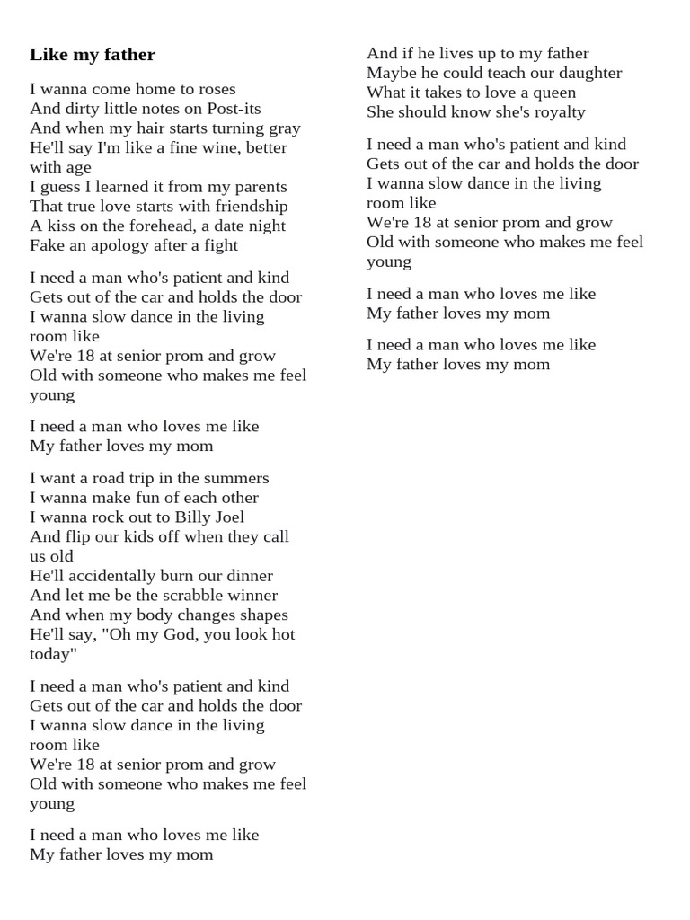 Like My Father | PDF