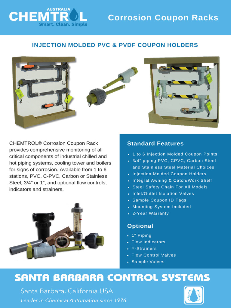Corrosion Coupon Racks for Piping Systems | PDF | Corrosion | Valve