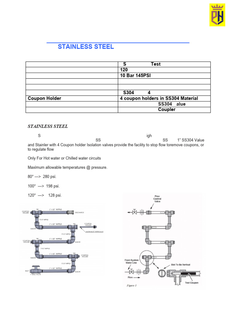Data Sheet For Ss Corrosion Test Rack | PDF | Pipe (Fluid Conveyance ...