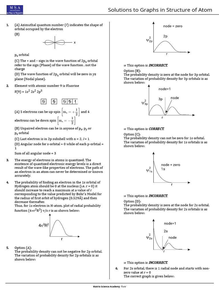 Orbital Shapes and Node Analysis | PDF | Atomic Orbital | Atomic Physics