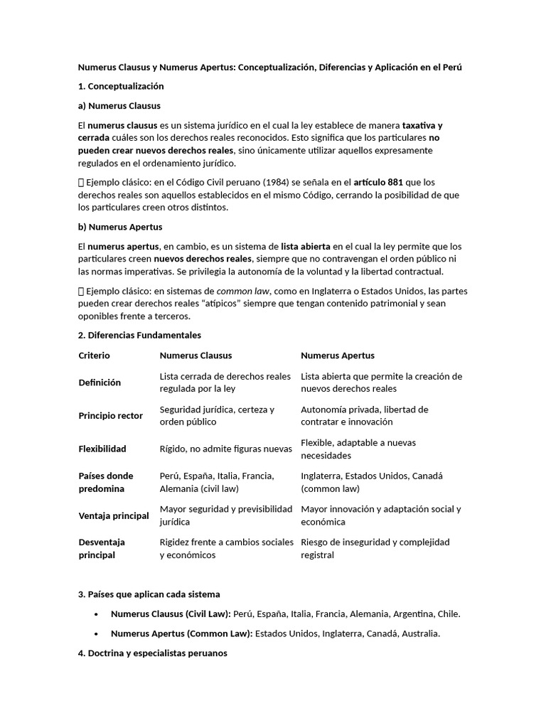 Numerus Clausus: Definición y Aplicación en Perú | PDF | Justicia ...