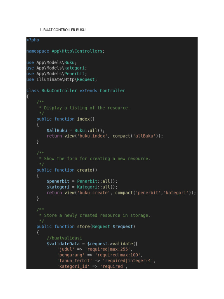 Modul Crud Laravel Untuk Jurusa Rpl. | PDF