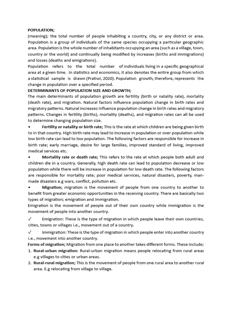 Understanding Population Dynamics and Growth | PDF | Cost Of Living ...