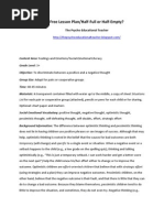 Download Free Lesson PlanHalf-Full or Half-Empty by The Psycho-Educational Teacher SN92092126 doc pdf