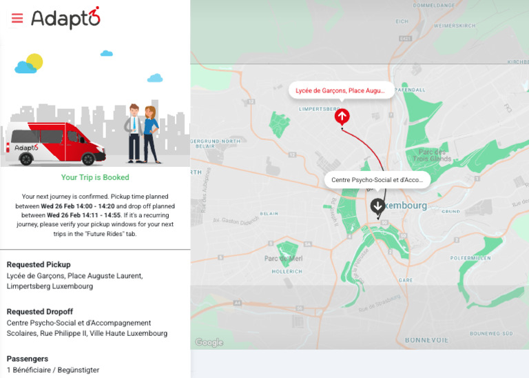 Trip Confirmation for Adapto 4 | PDF