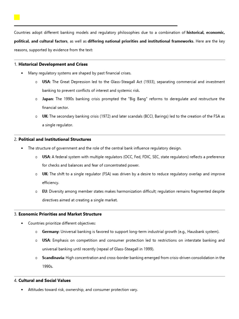 Global Banking Models Explained | PDF | Banks | Financial Services ...