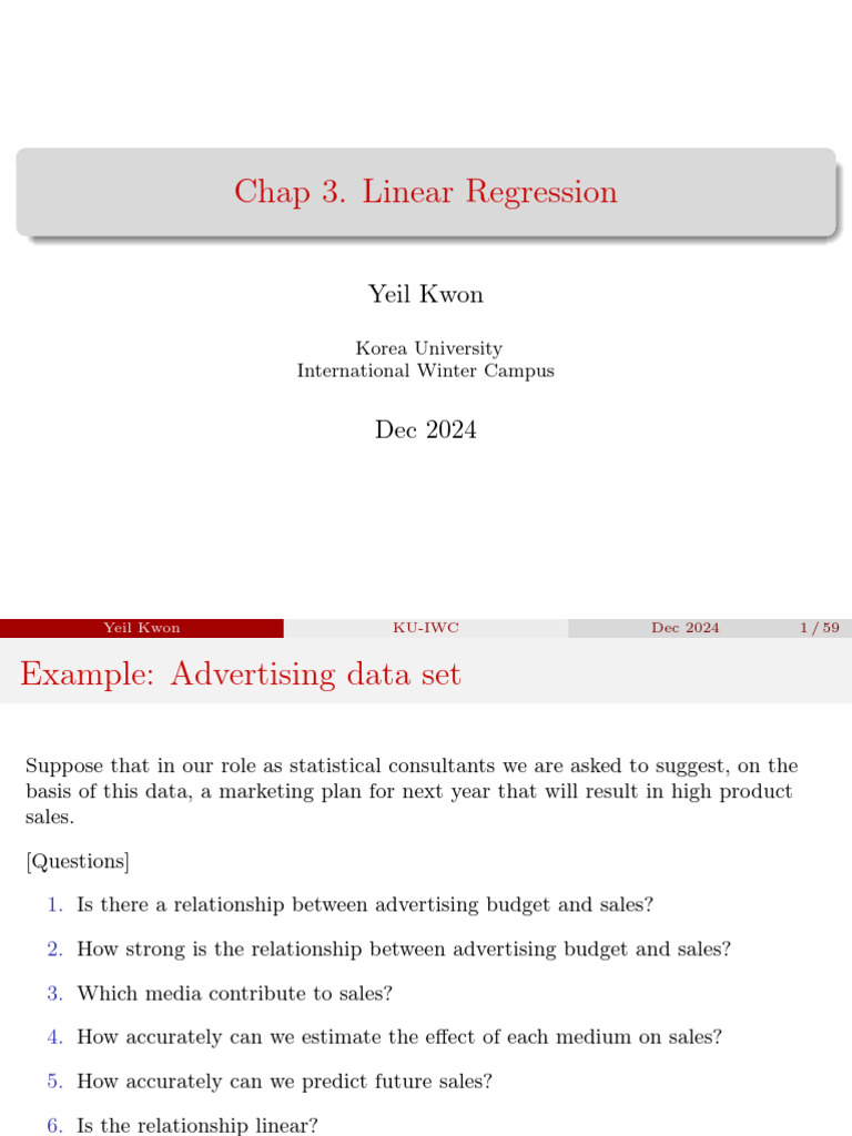 Marketing Insights via Linear Regression | PDF | Ordinary Least Squares ...