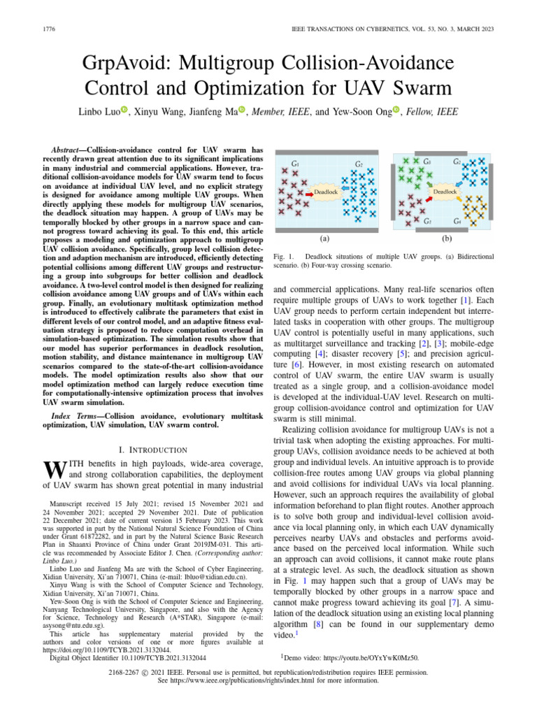 Multigroup UAV Collision Avoidance System | PDF | Mathematical ...