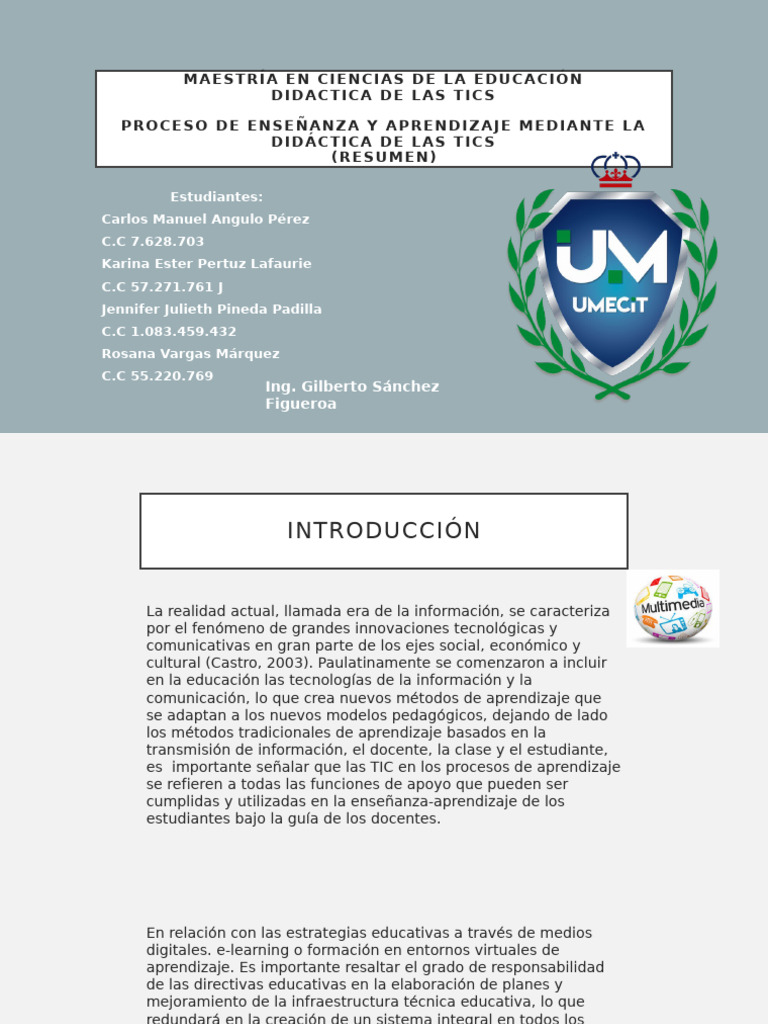 Didáctica de TIC en Educación Moderna | PDF | Aprendizaje | Enseñando