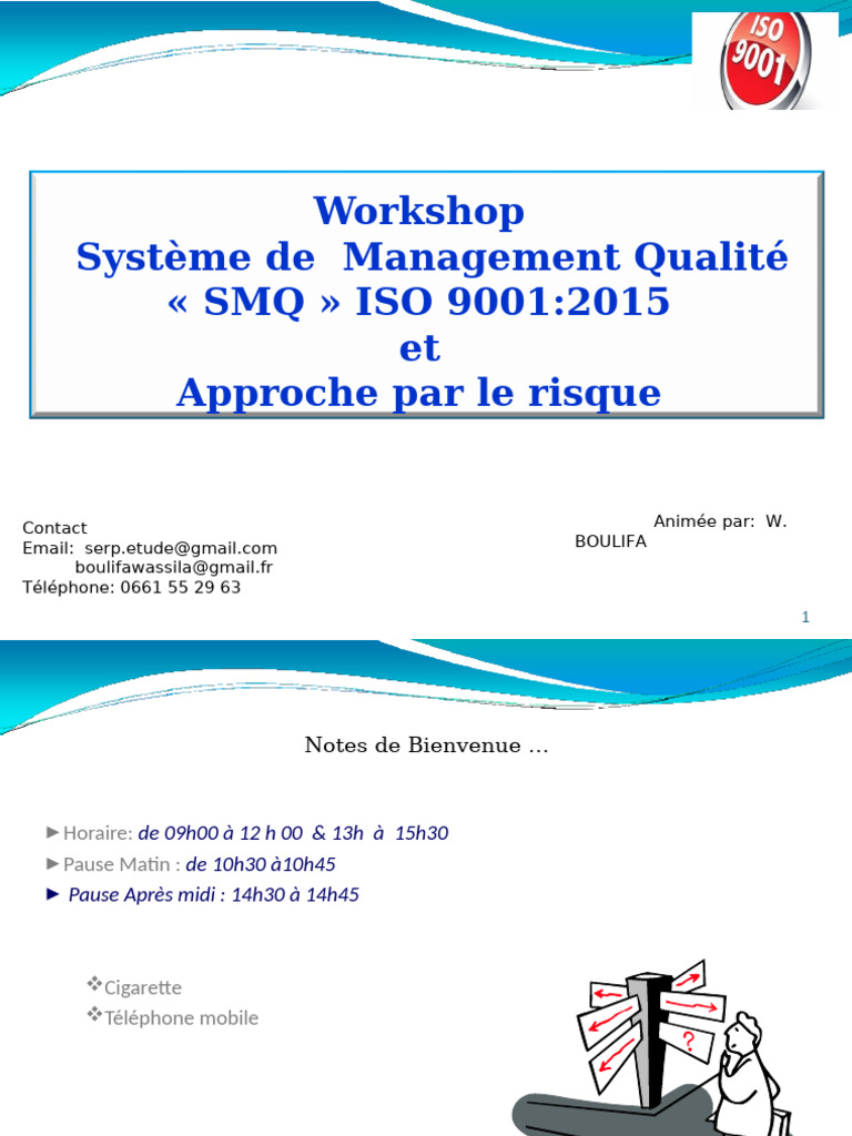 Atelier ISO 9001:2015 et Management Qualité | PDF | Système de ...