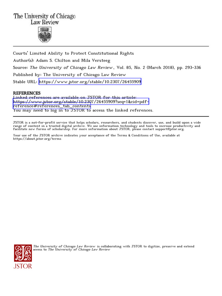 Courts' Limited Ability To Protect Constitutional Rights | PDF ...