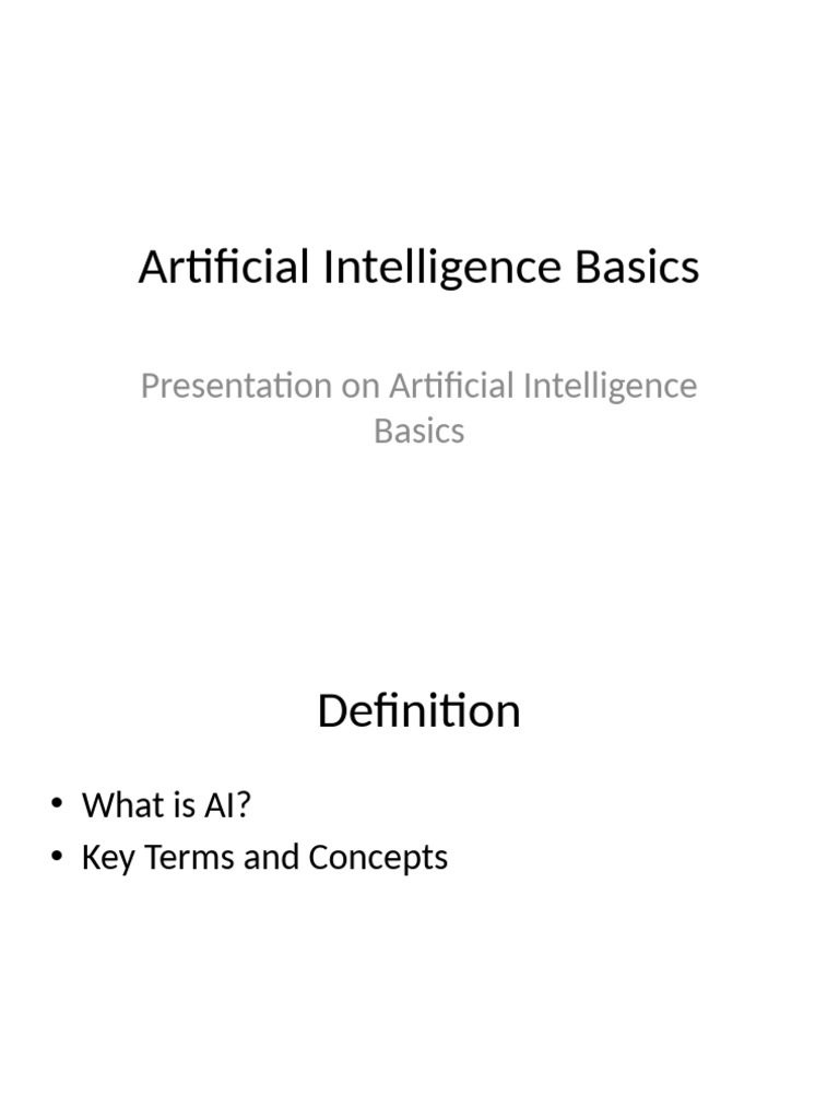 Understanding Artificial Intelligence Basics | PDF