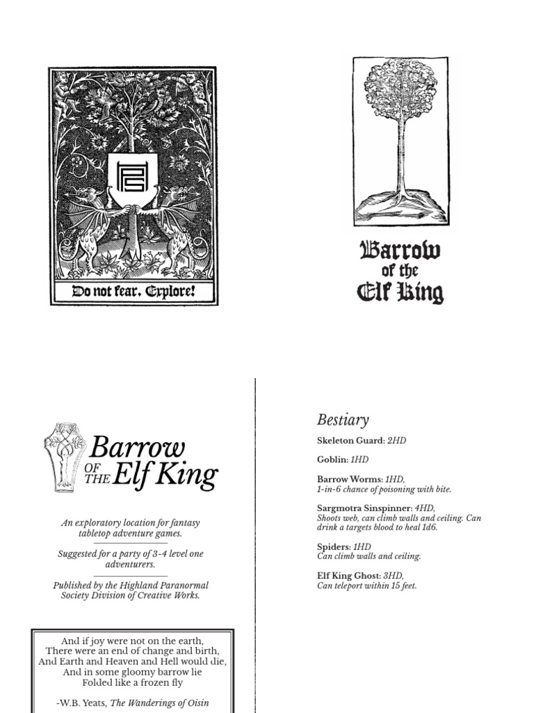 Barrow of the Elf King Adventure Guide | PDF