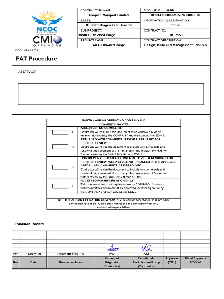 Factory Acceptance Test Procedure Guide | PDF | Electrical Wiring ...