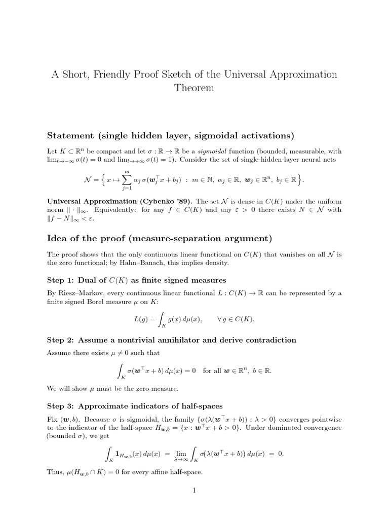 Universal Approximation Theorem Explained | PDF | Mathematical Analysis ...