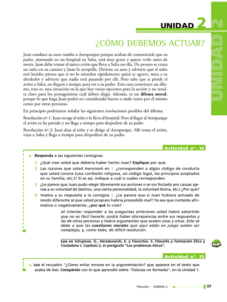 Dilema moral de Juan al atropellar un niño | PDF