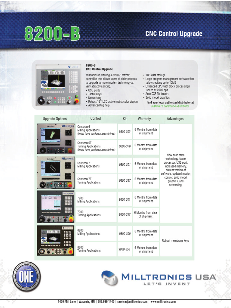 8200-B CNC Control Upgrade Kit | PDF | Microcomputers | Office Equipment